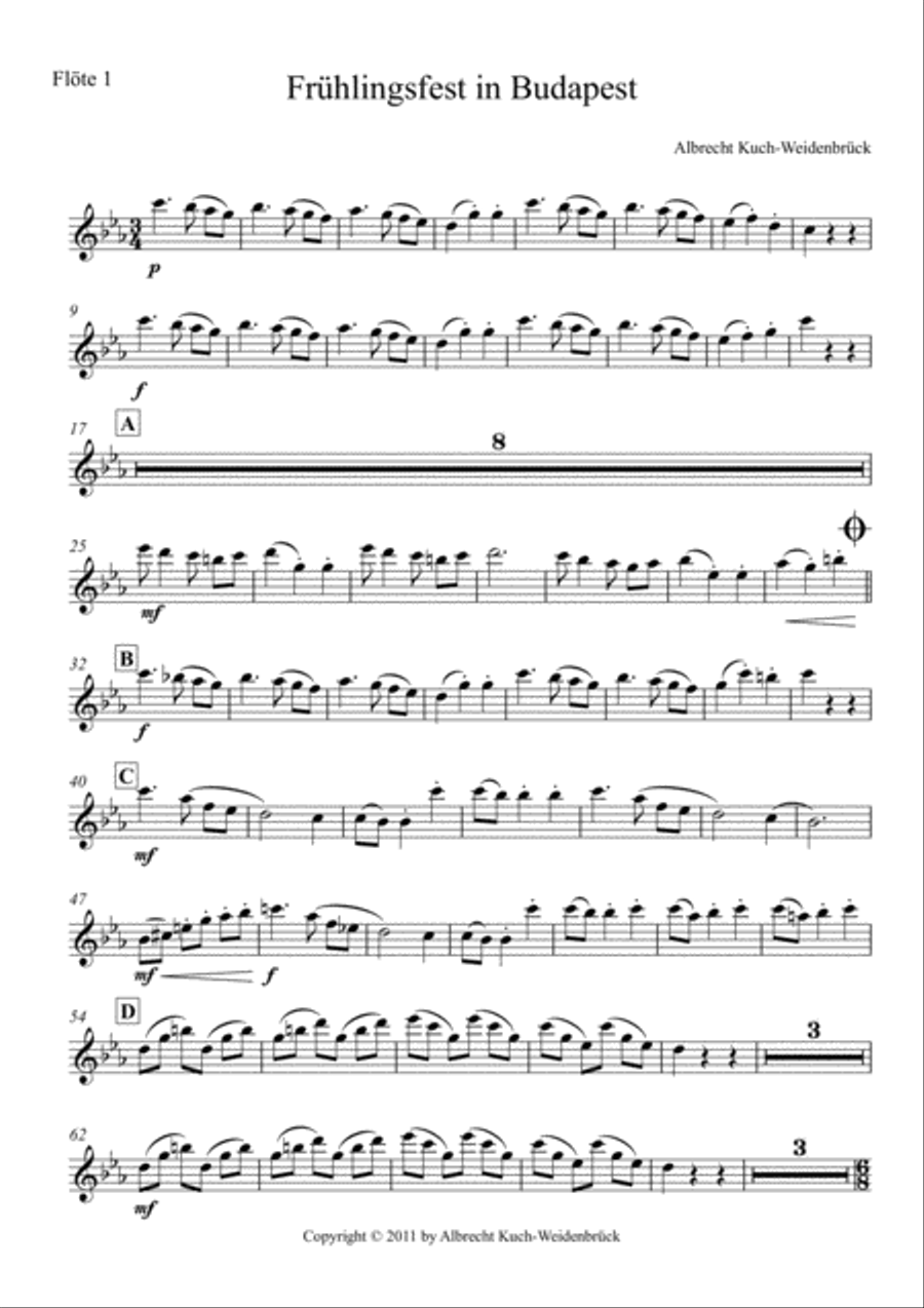 Frühlingsfest in Budapest Konzertwalzer Einzelstimmen Concert Band scores gallery preview page 3
