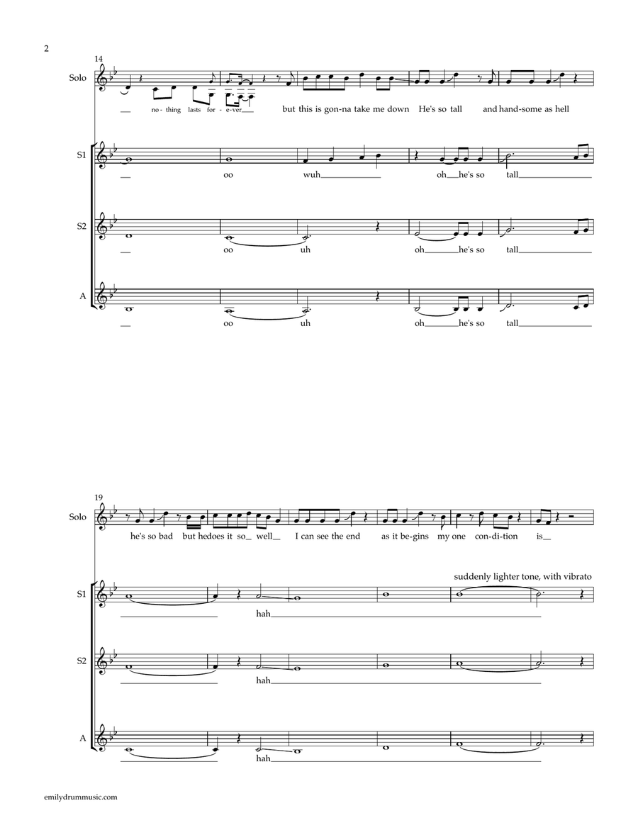 Wildest Dreams SSA scores gallery preview page 2