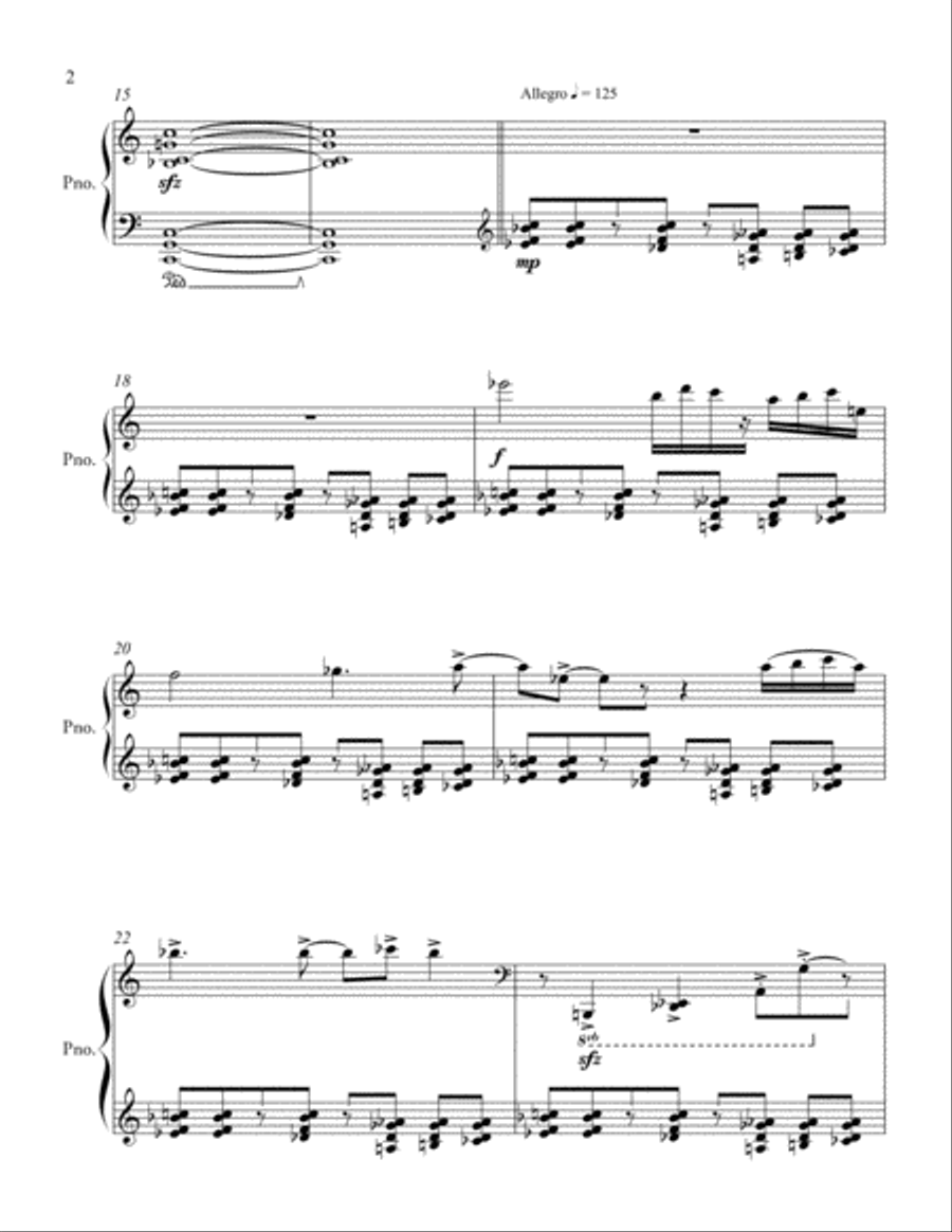 Sonata for Piano in One Movement (2011) Piano Solo scores gallery preview page 2