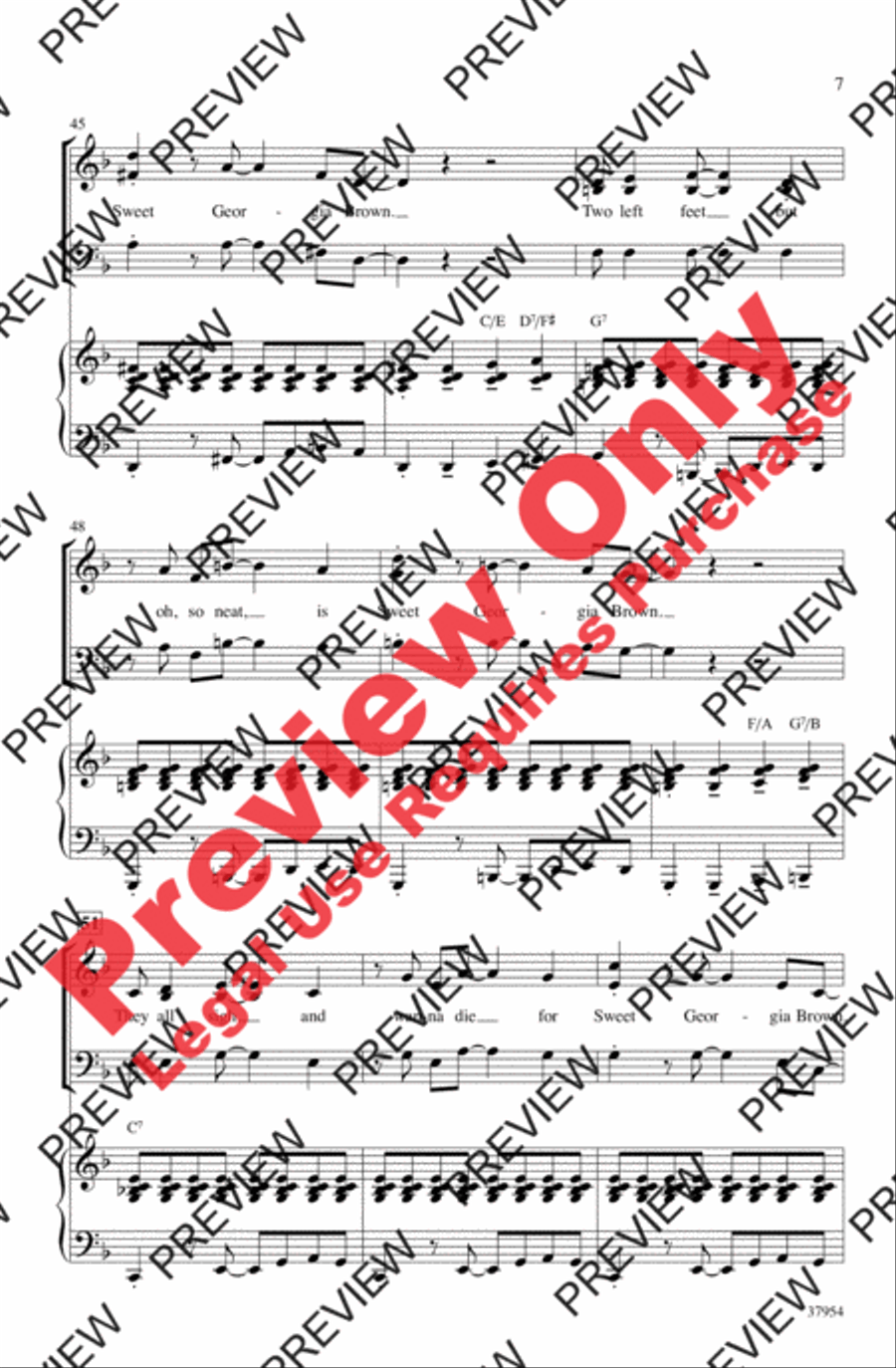 Sweet Georgia Brown Sweet Georgia Brown 3-Part scores gallery preview page 7