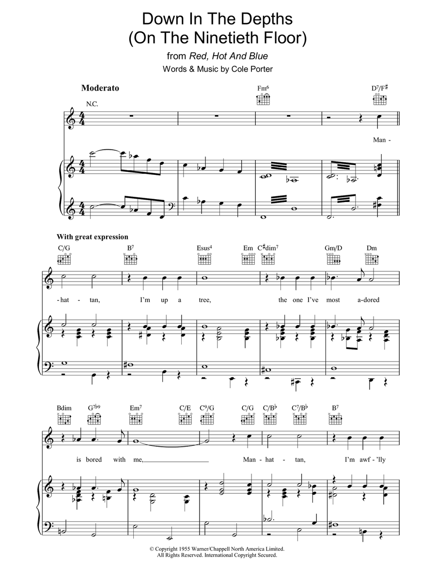 Down In The Depths (On The Ninetieth Floor) Guitar scores gallery preview page 1