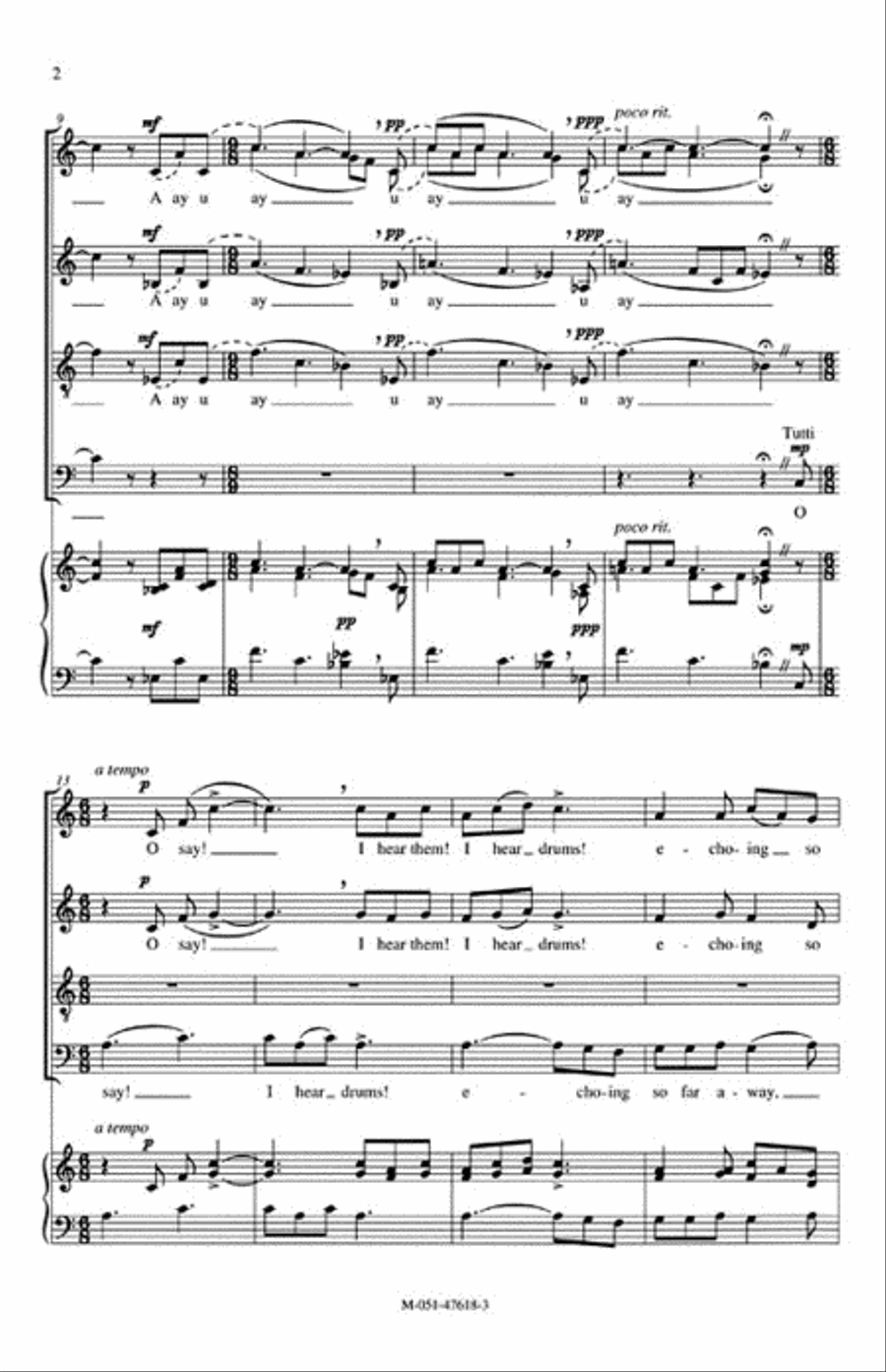 Nootka Paddle Song Nootka Paddle Song 4-Part scores gallery preview page 3