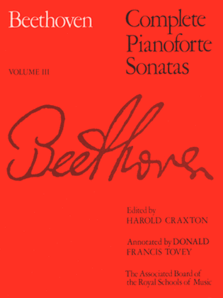 Book cover for Complete Pianoforte Sonatas, Volume III