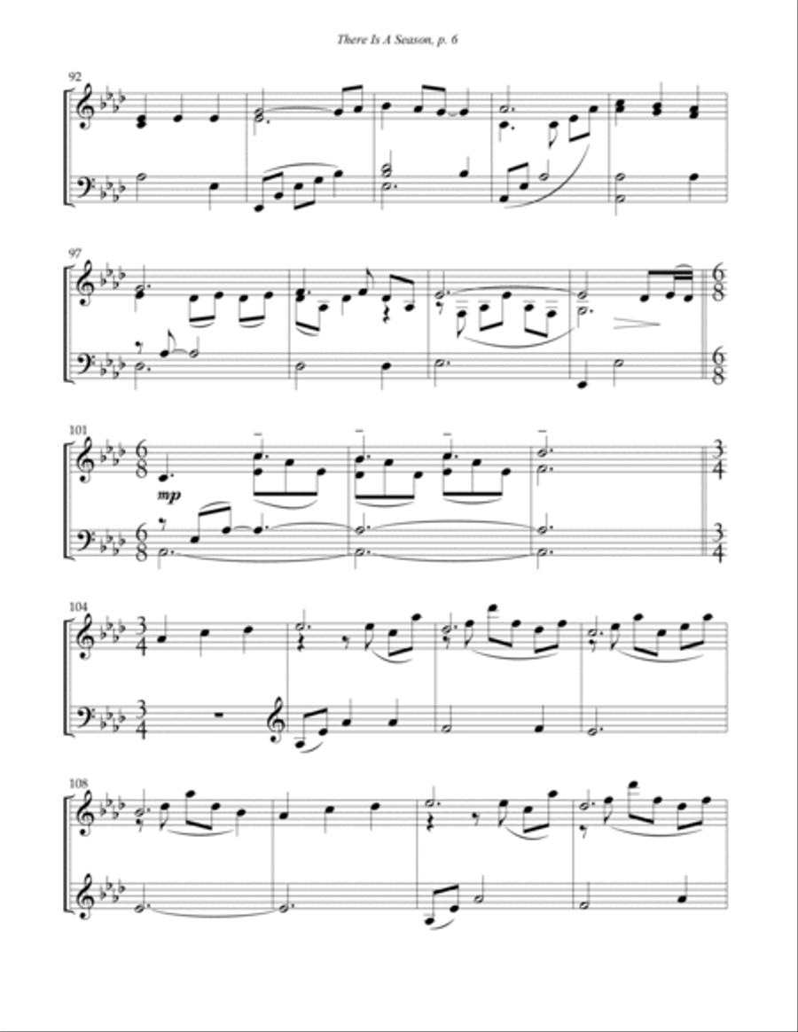 Turn! Turn! Turn! (to Everything There Is A Season) Piano Solo scores gallery preview page 6
