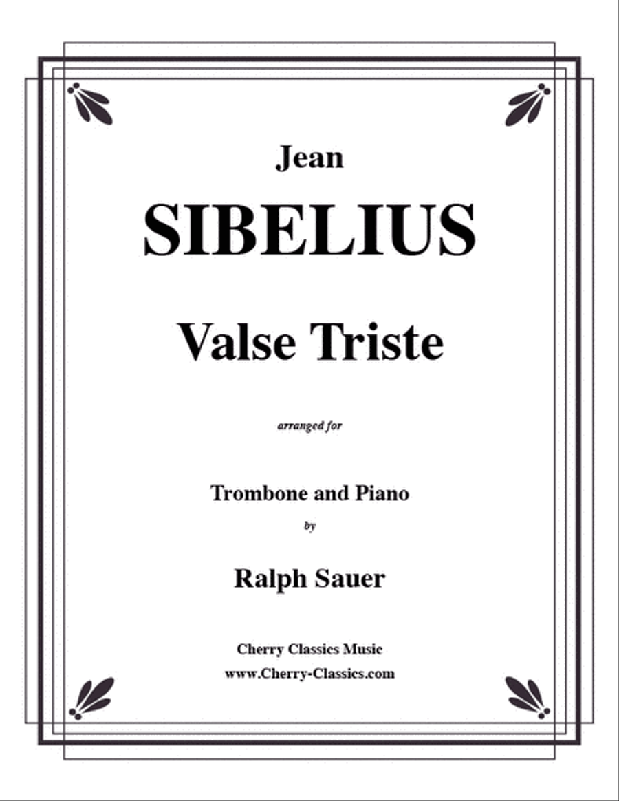 Valse Triste for Trombone and Piano Piano Accompaniment scores gallery preview page 1