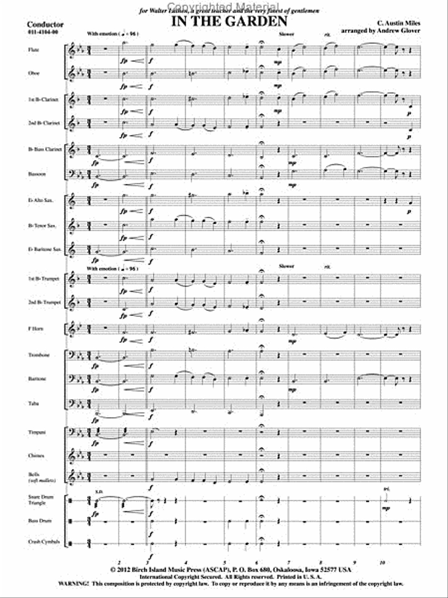 In The Garden In The Garden Concert Band scores gallery preview page 2