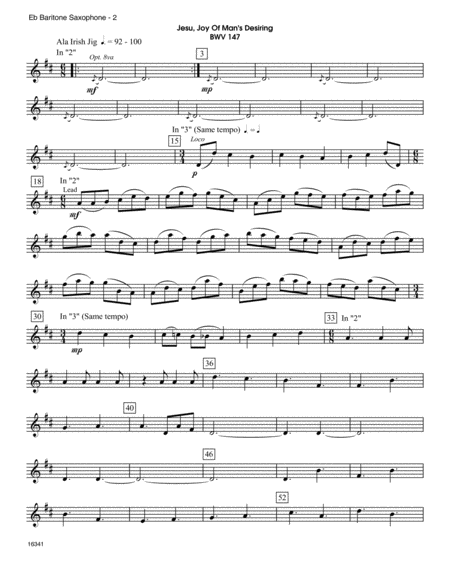 Three Bach Chorales - Baritone Sax