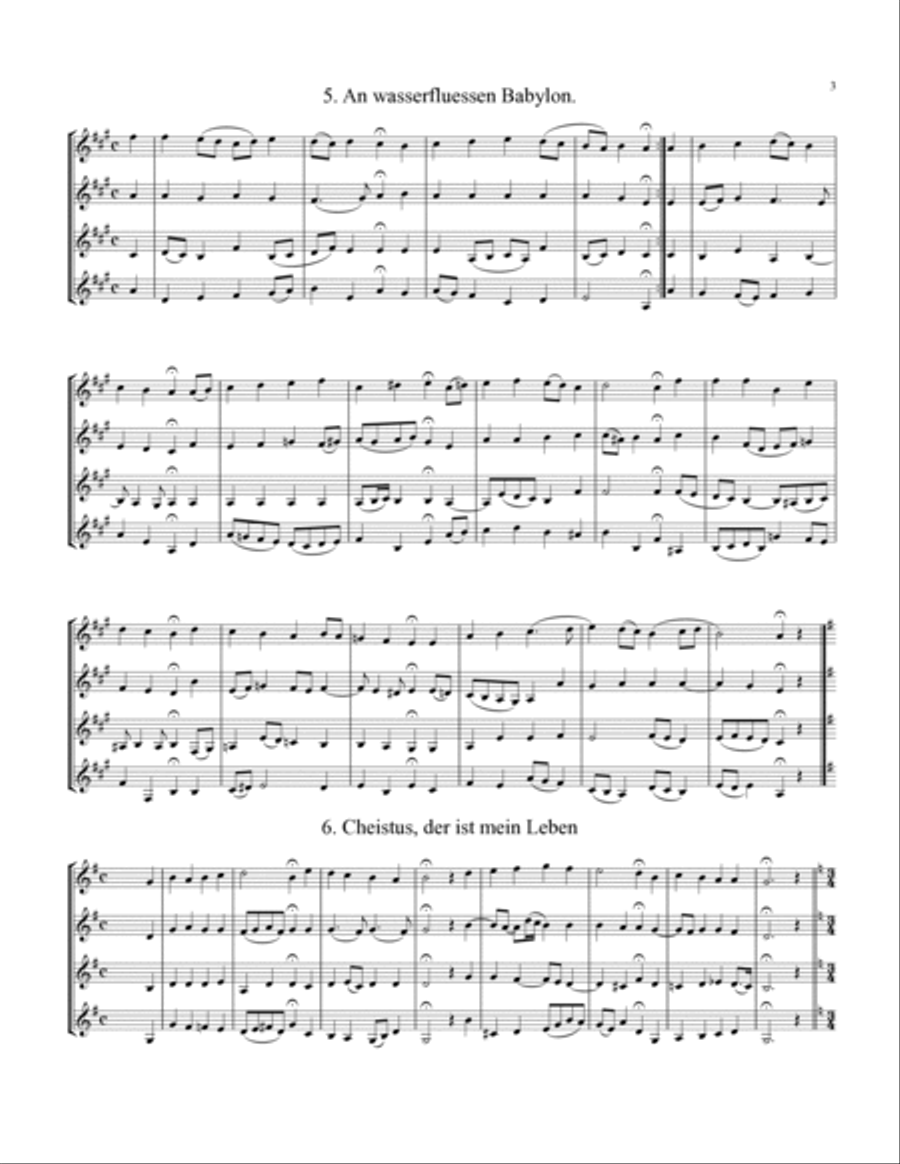 Bach Four-Part Chorales - 36 in Set (for Clarinet) 4-Part scores gallery preview page 4
