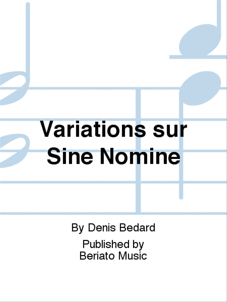 Variations sur Sine Nomine Organ scores gallery preview page 1