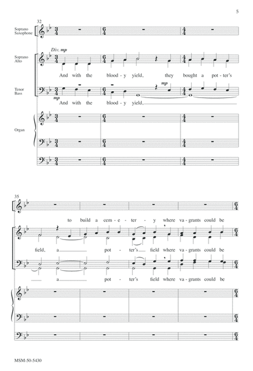 The Potter's Field (Downloadable Choral Score)