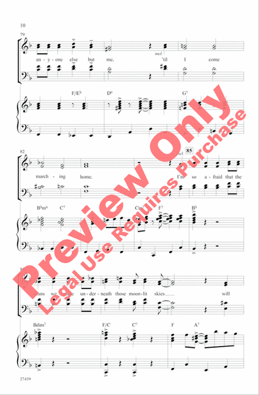 Don't Sit Under the Apple Tree 4-Part scores gallery preview page 10