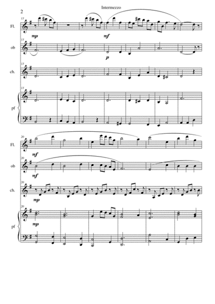 Intermezzo from Cavalleria Rusticana (quartet con oboe) image number null