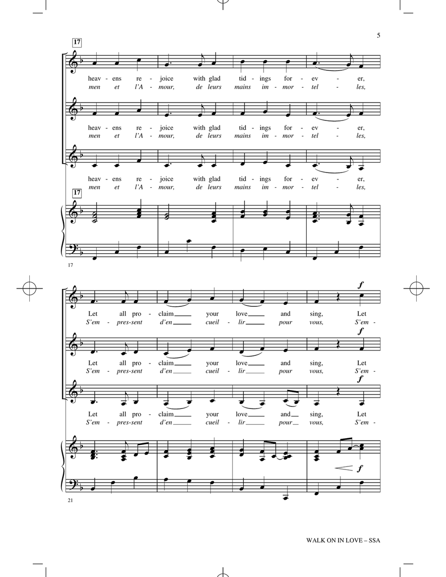 Walk On In Love (Parez Vos Fronts) (arr. Patrick M. Liebergen) SSA scores gallery preview page 3