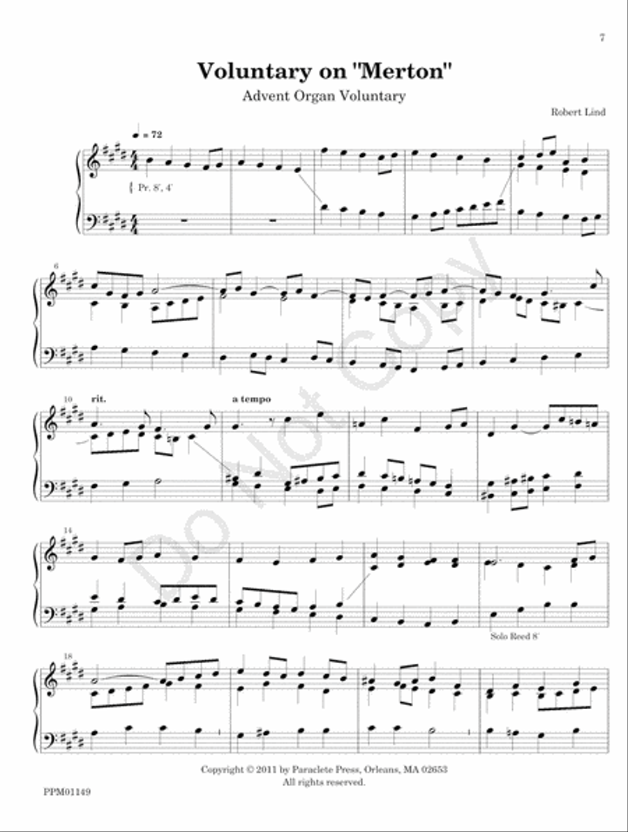 Organ Works for the Church Year Organ scores gallery preview page 13