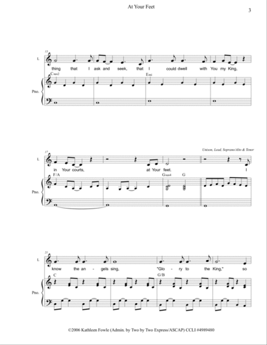 At Your Feet 4-Part scores gallery preview page 4