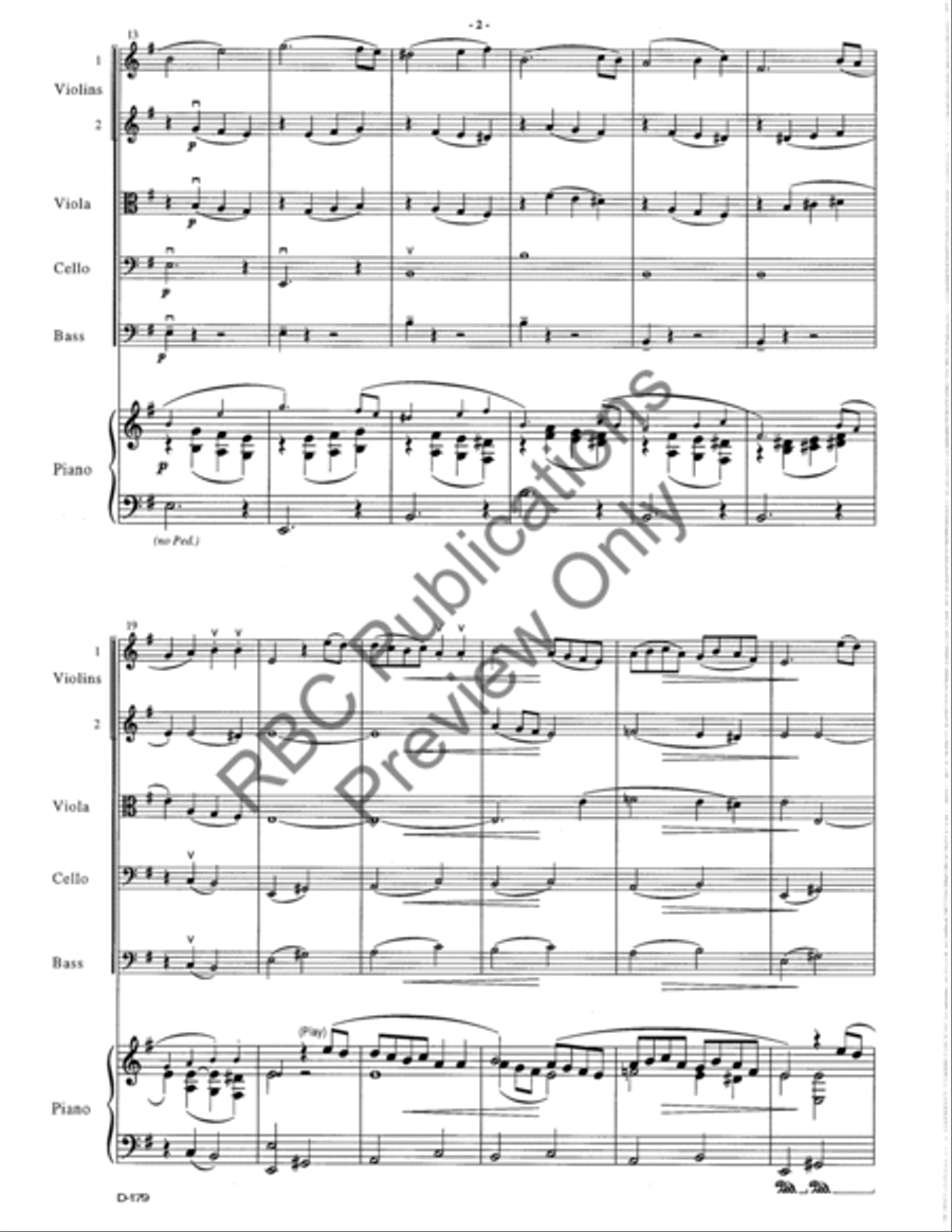 Allegro From Sonata In E Minor K305 String Orchestra scores gallery preview page 5