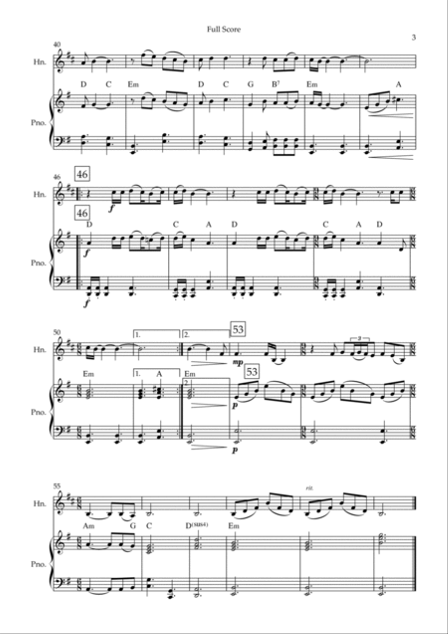 Nothing Else Matters Horn scores gallery preview page 3