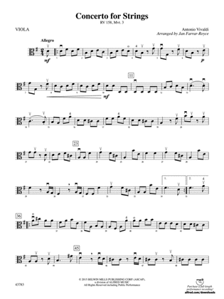 Concerto for Strings: Viola