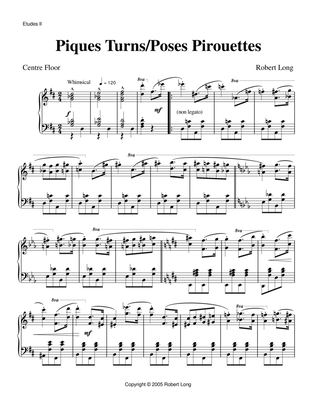 Ballet Piano Sheet Music: Piques Turns / Poses Pirouettes from Etudes II