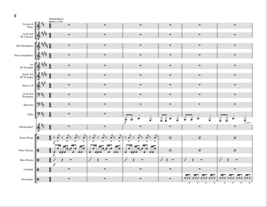 Dance, Dance Marching Band scores gallery preview page 2