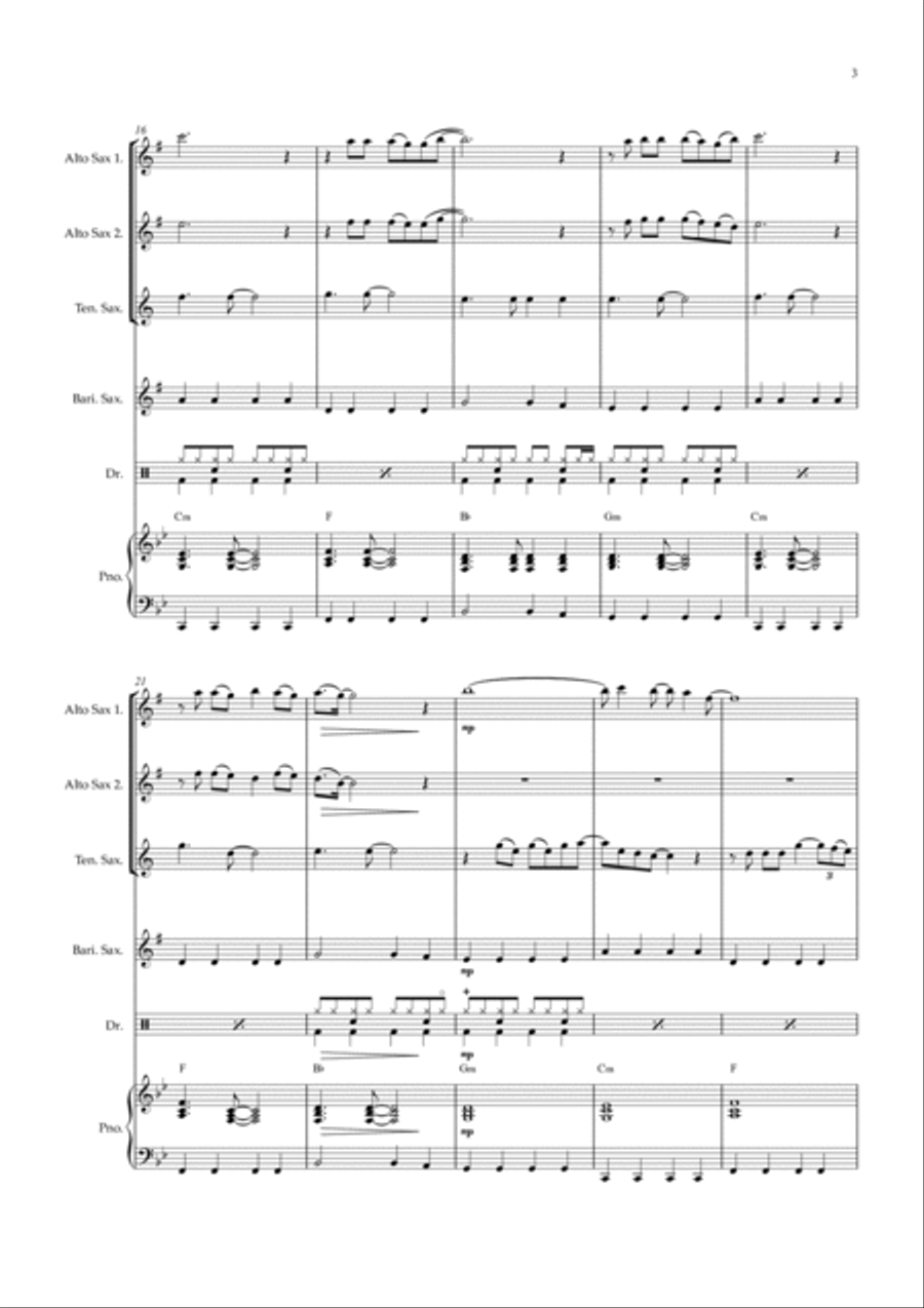 Flowers Saxophone Quartet scores gallery preview page 3