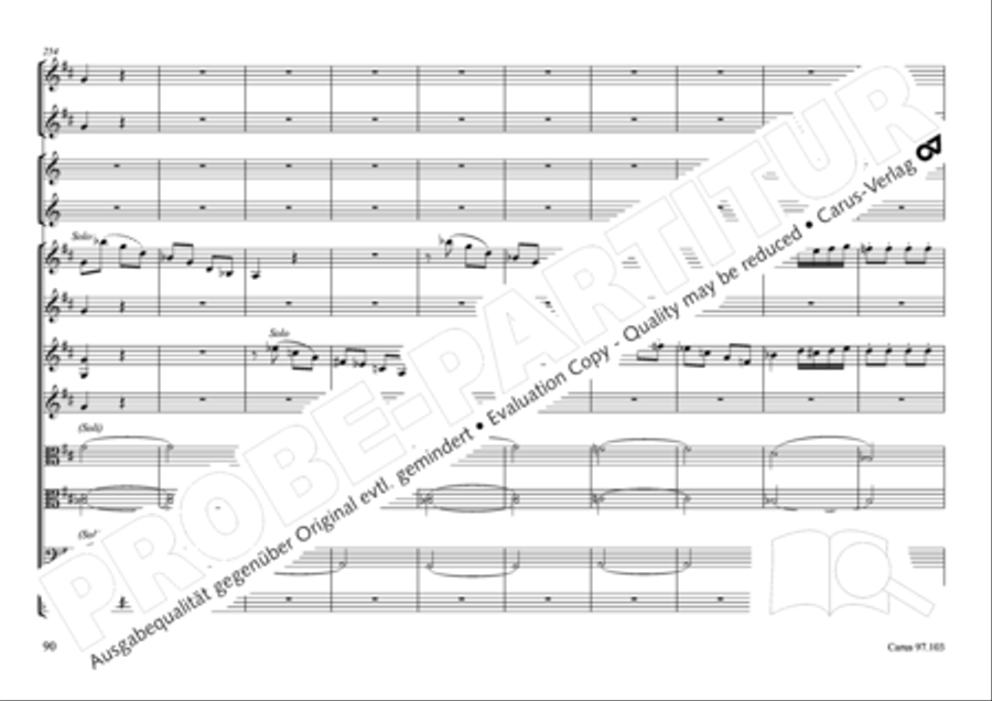 Concertone in D major Horn scores gallery preview page 91