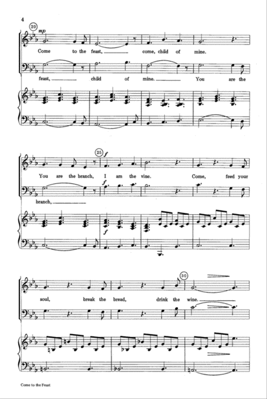 Come to the Feast Come to the Feast 2-Part scores gallery preview page 4