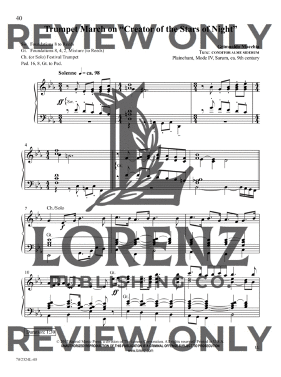 The Sacred Organ Library, Vol. 10 Organ Solo scores gallery preview page 12