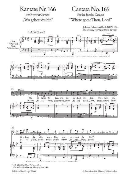 Cantata BWV 166 "Where goest Thou, Lord"
