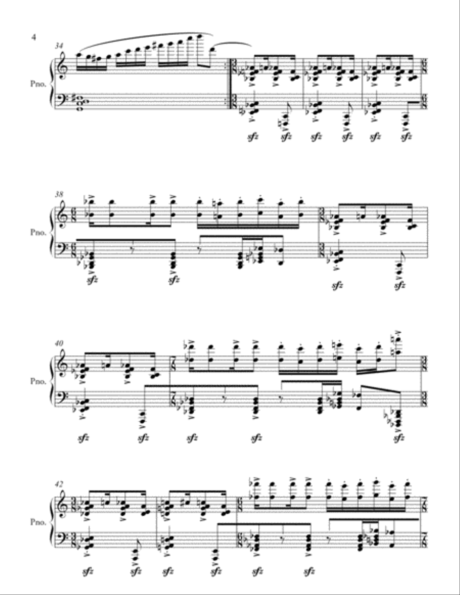 Sonata for Piano in One Movement (2011) Piano Solo scores gallery preview page 4