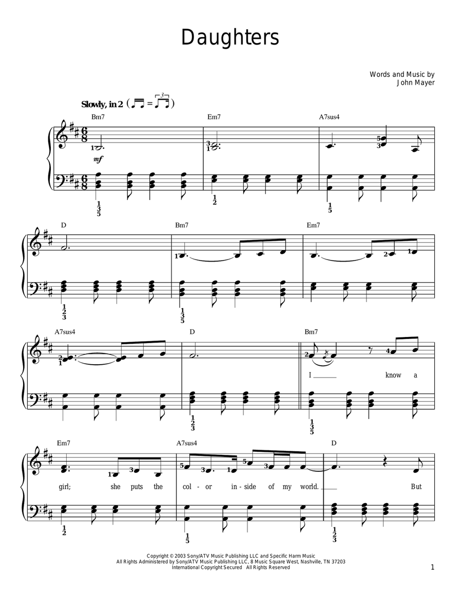 Daughters Voice scores gallery preview page 1