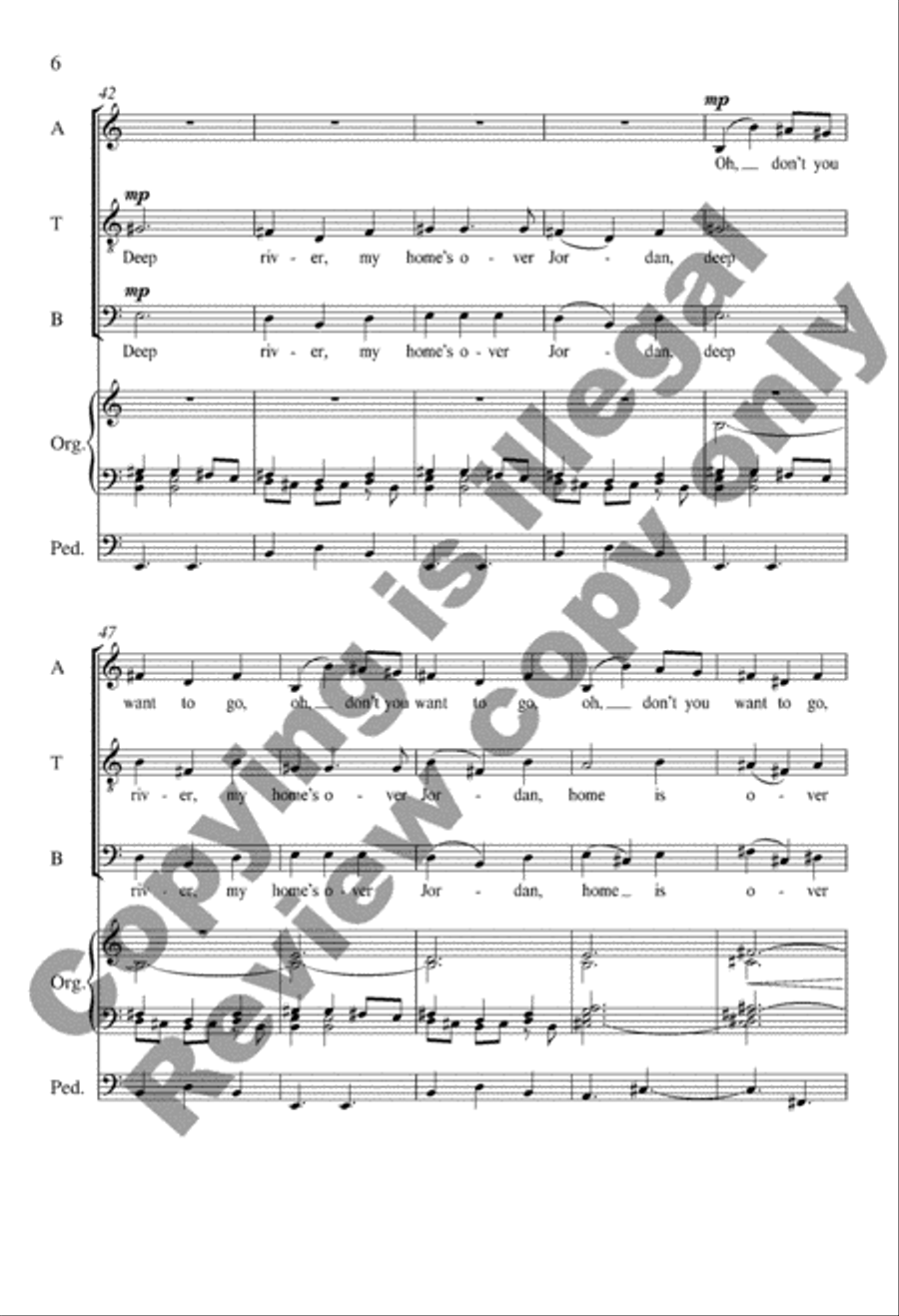 Deep River Deep River 4-Part scores gallery preview page 6