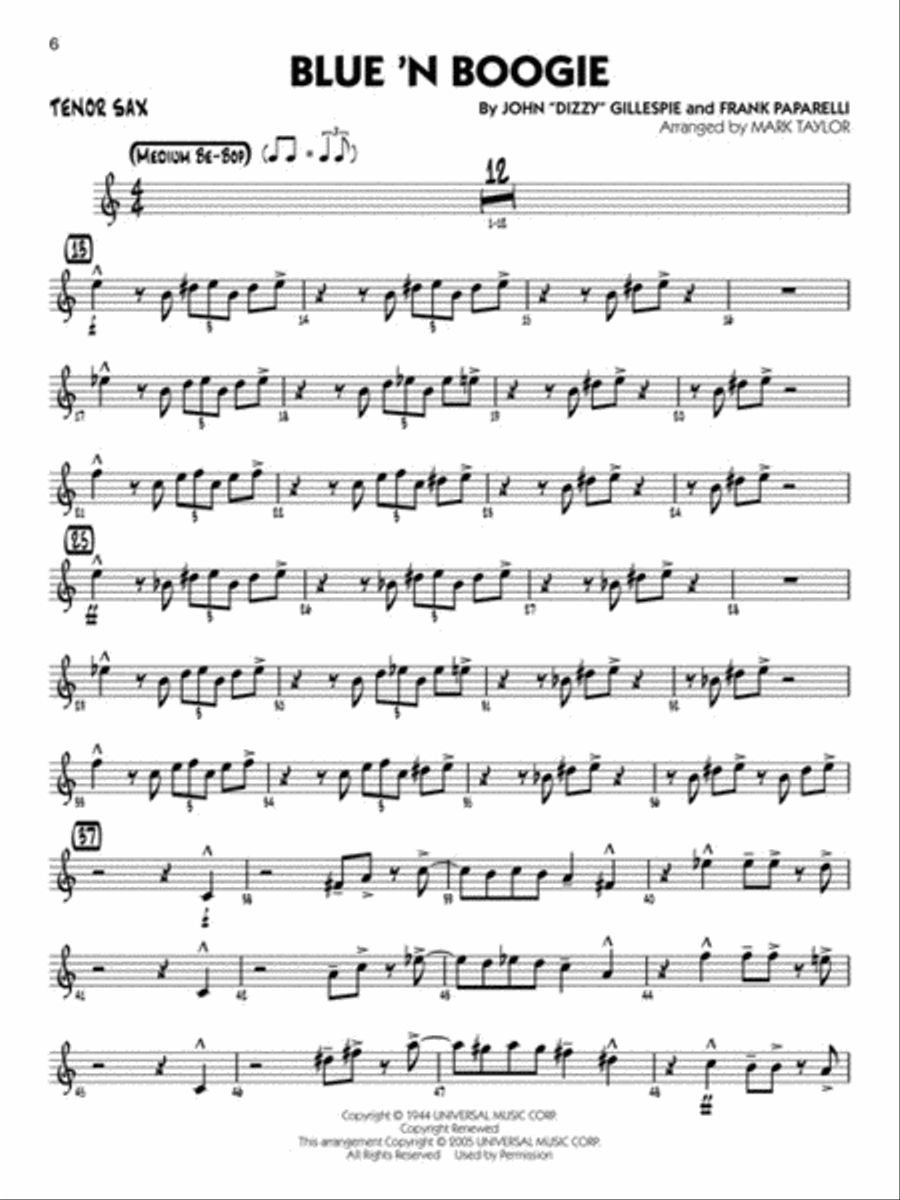 Jazz Classics - Tenor Sax Big Band scores gallery preview page 4