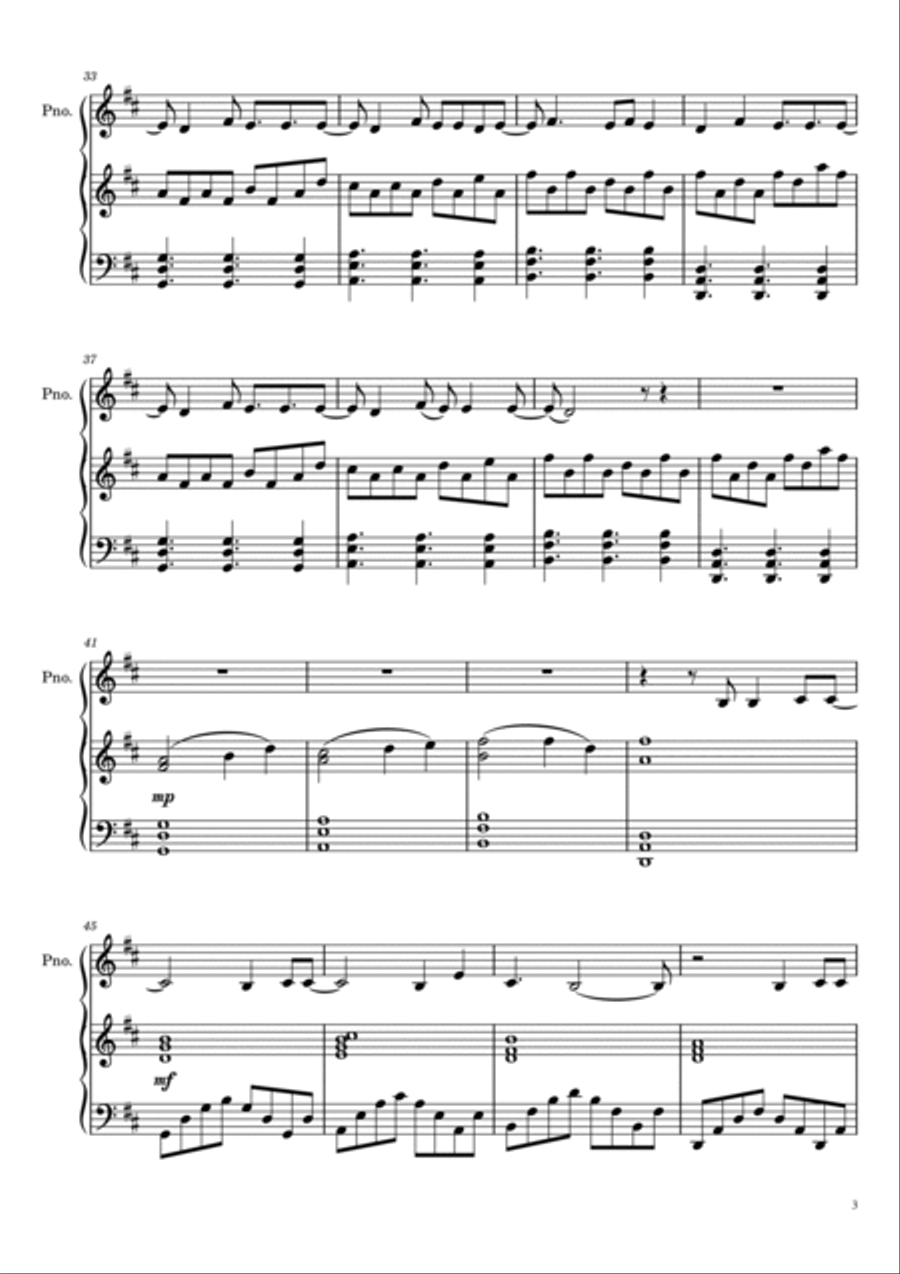 Young And Beautiful Young And Beautiful Voice scores gallery preview page 3