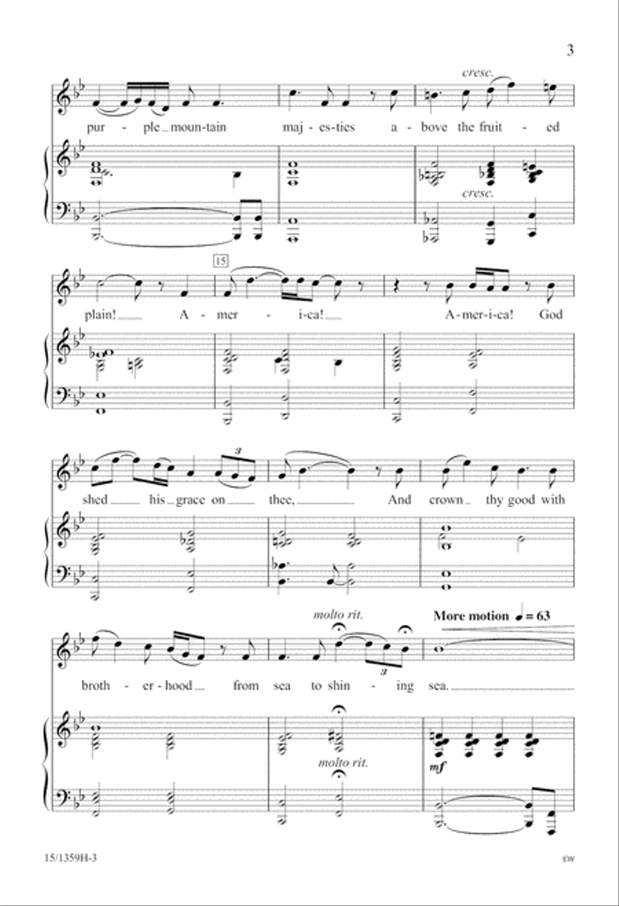 America the Beautiful 4-Part scores gallery preview page 3