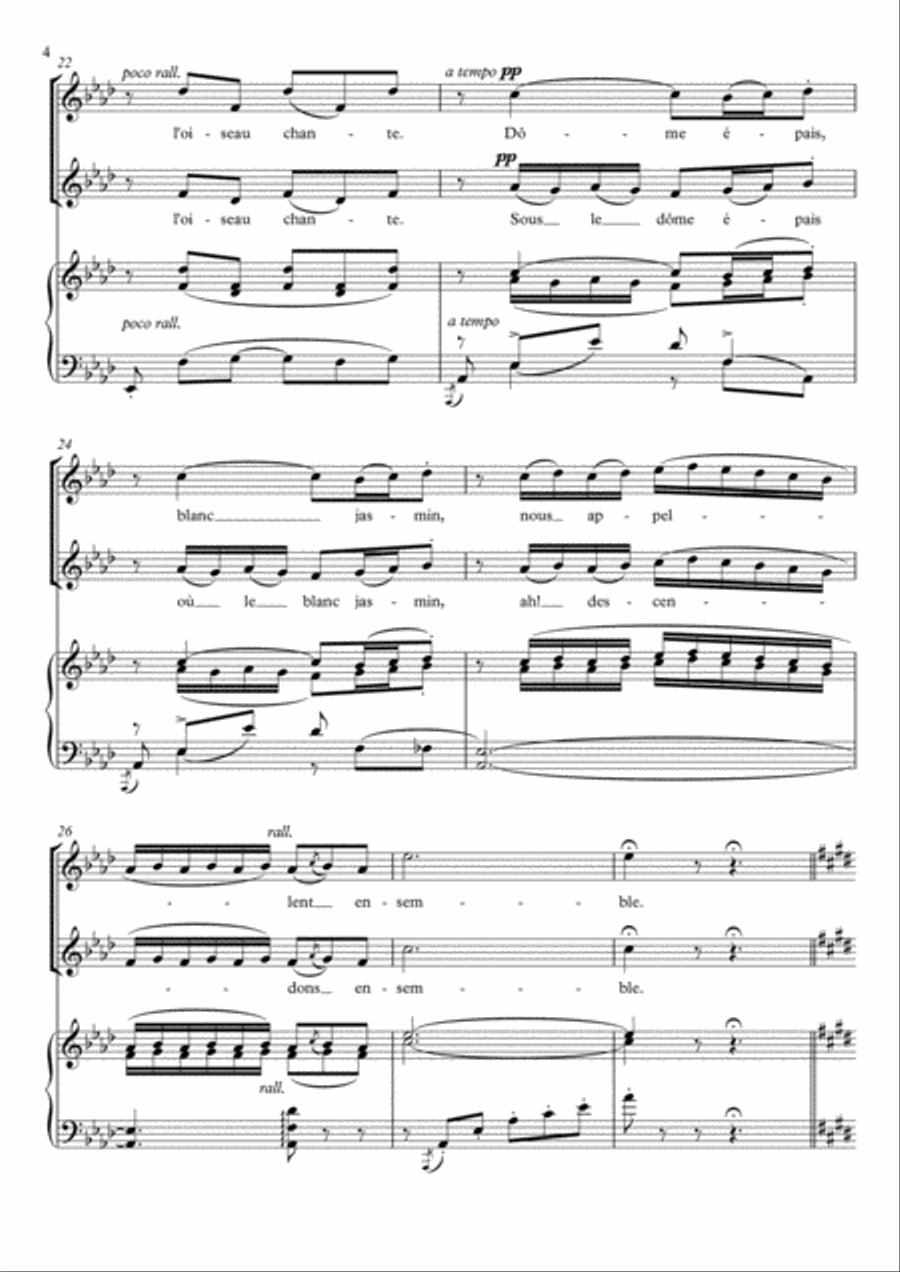 Dôme épais (The Flower Duet) - Lakmé (Ab Major) Vocal Duet scores gallery preview page 5