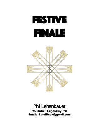 Book cover for Festive Finale organ work, by Phil Lehenbauer