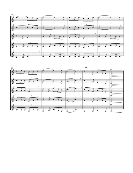 Silent Night (Bb) (Euphonium Quintet - Treble Clef)