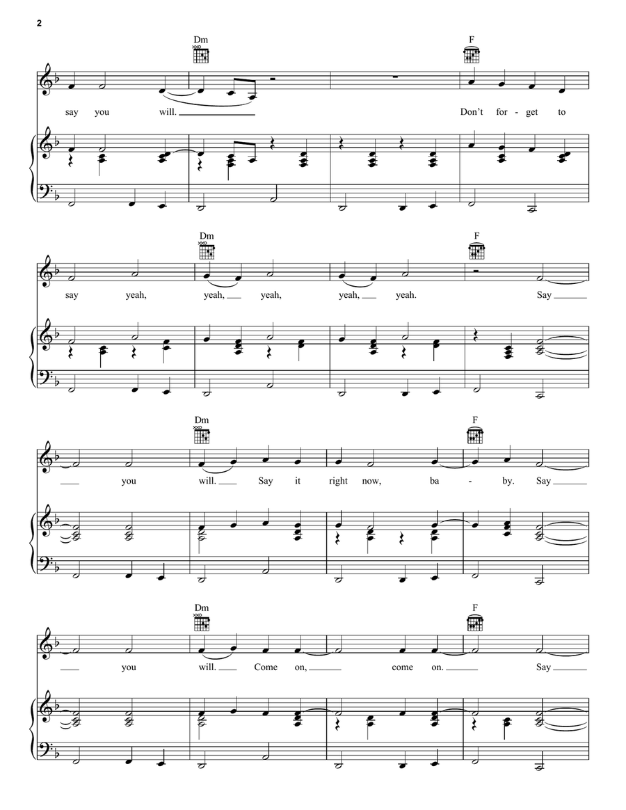 Shout Shout Piano, Vocal, Guitar scores gallery preview page 2