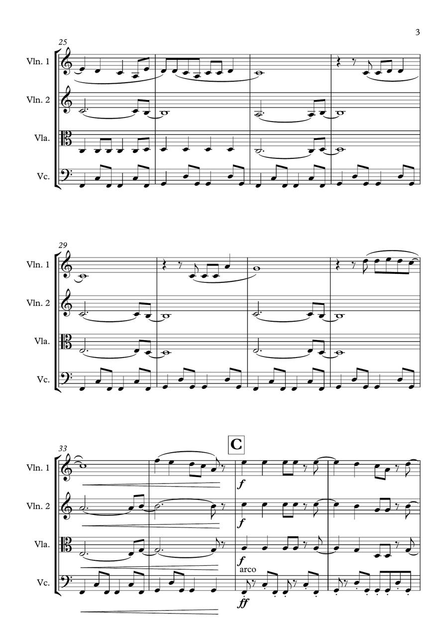Dreams Dreams String Quartet scores gallery preview page 3