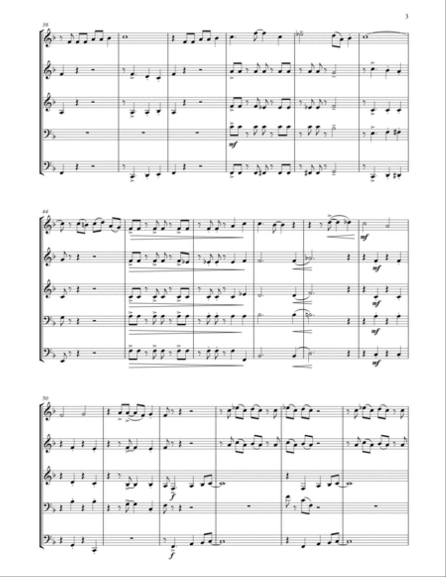 When The Saints Go Marchin' In (brass quintet) Brass Quintet scores gallery preview page 4