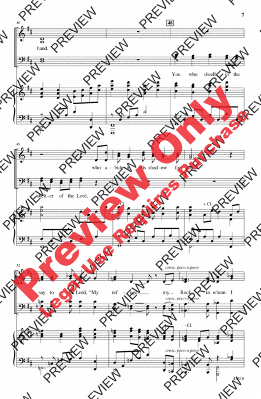 Teach Me, Lord, to Wait 4-Part scores gallery preview page 7