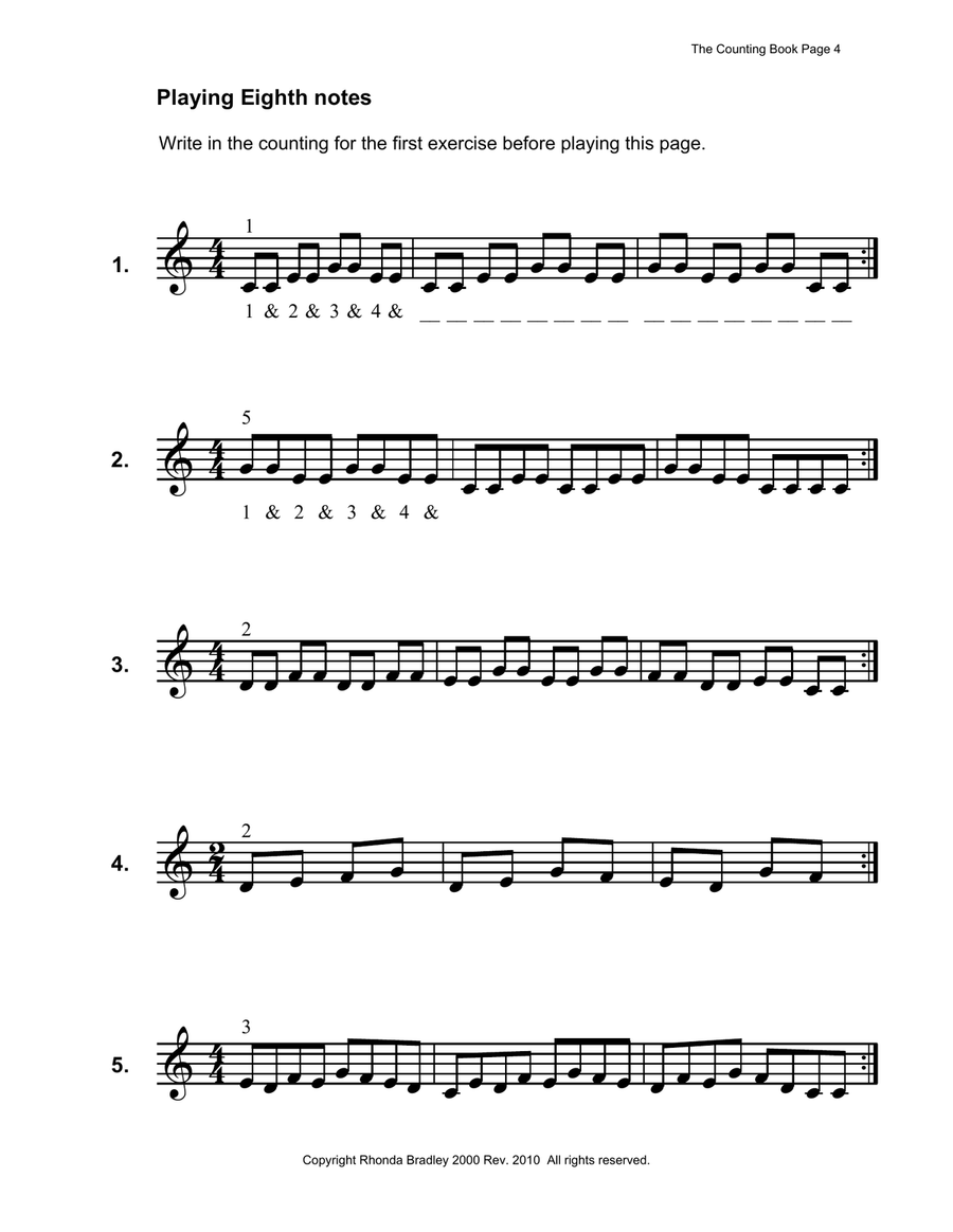 The Counting Book Learn how to play eighth notes Piano Method scores gallery preview page 4