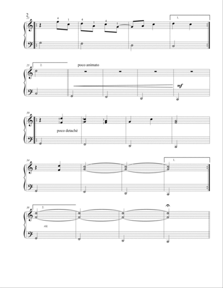 Three Pieces Inspired by Baroque Forms Easy Piano scores gallery preview page 3