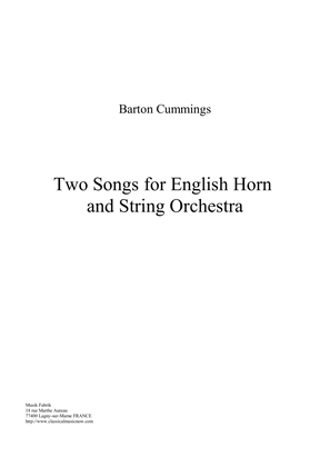 Two Songs for english horn and strings - Score Only