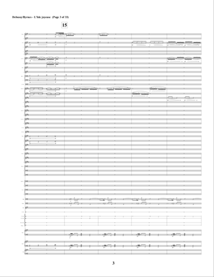L'isle Joyeuse (The Isle of Joy) (Symphonic Band) Concert Band scores gallery preview page 3