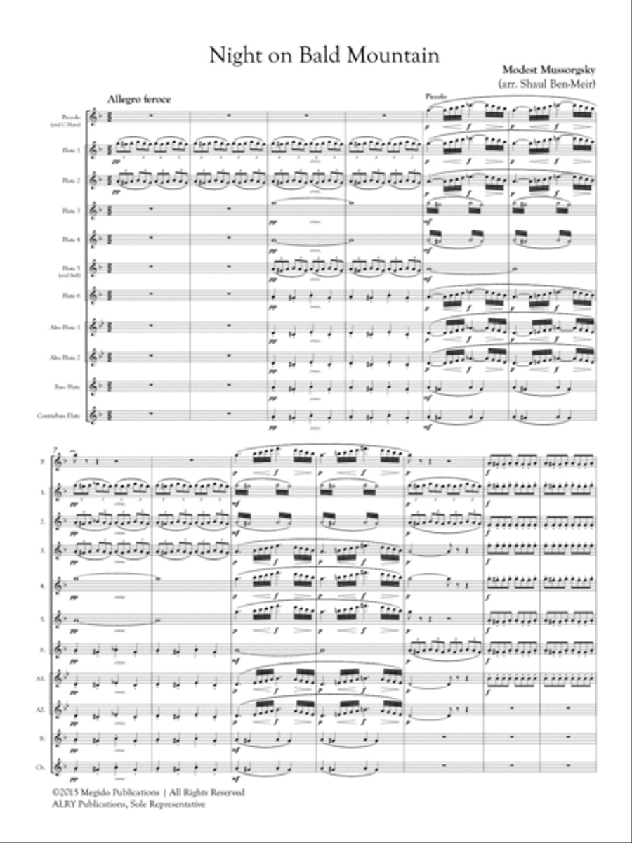 Night on Bald Mountain for Flute Orchestra Flute Choir scores gallery preview page 2