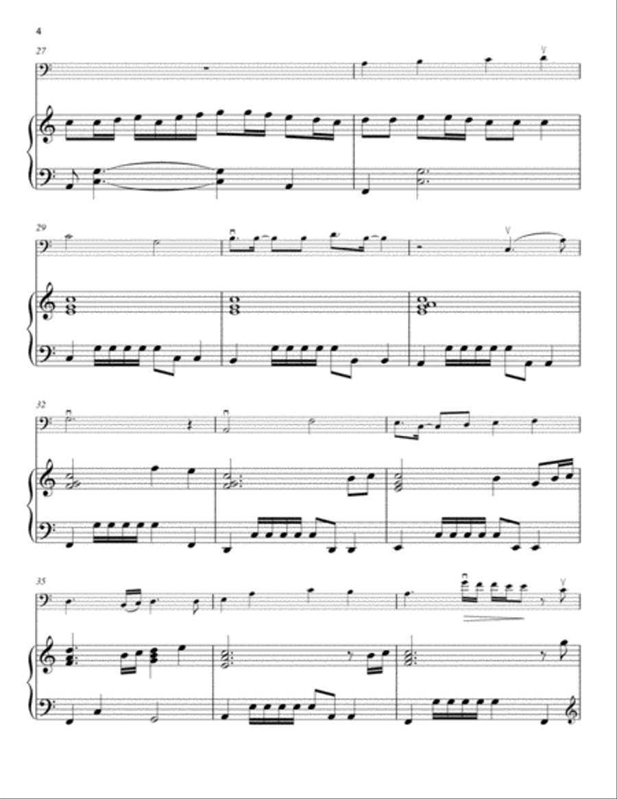 Over The Rainbow / Simple Gifts Cello scores gallery preview page 4
