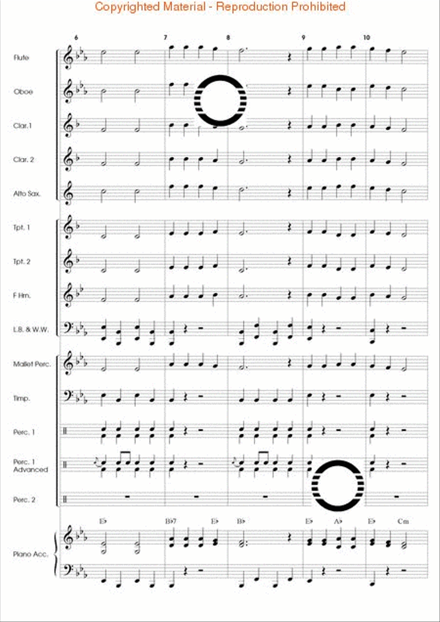 Popcorn Prelude Concert Band scores gallery preview page 3