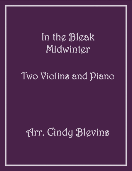In the Bleak Midwinter, Two Violins and Piano image number null